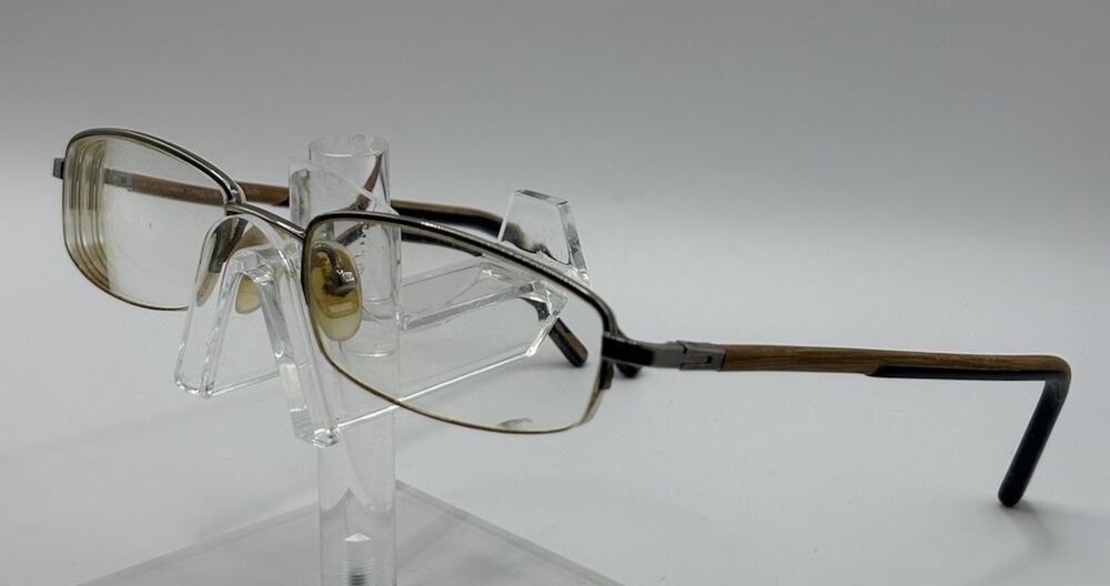 BCBGMAXAZRIA Cyprus GUN Brown 50-18-140 Half Rim Eyeglass Frames